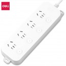 得力33914(1.8)雅白系 列延长线插座 4组 1.8 米