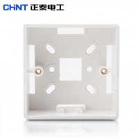 正泰（CHNT）86型暗盒塑料明盒墙壁开关插座面板明装盒 NEW1C白色