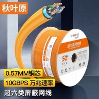 秋叶原 超六类万兆双屏蔽网线 20米