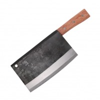 邓家刀 传统锻打 老式铁菜刀碳钢刀 实木刀柄 大号切片刀 TA-03