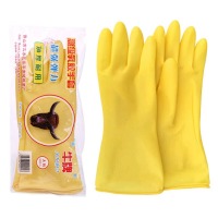 牛牌加厚橡胶手套乳胶手套洗碗手套黄色大号胶皮橡胶牛筋不漏耐油清洁刷碗 中号 牛牌手套 10