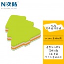 N次贴(STICKN)160张4色记事贴70*70mm 圣诞树形33027