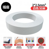 德力西电气BVVB阻燃电线硬护套线两芯2.5平方