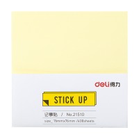 得力（deli）400张黄色简约便签纸便利贴 76*76mm便签本/ 记事贴办公用品 21