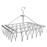 四万公里  方形不锈钢晾衣夹 40夹