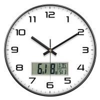 京东京造 知时系列万年历 挂钟表挂墙时钟客厅2025年新款石英钟30cm星耀黑