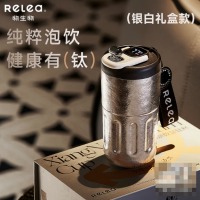 物生物 保温杯410ML-阑夜黑【内外纯钛】