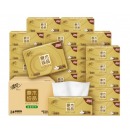 清风抽纸金装3层120抽*24包 纸巾抽 抽纸整箱M码