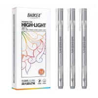 宝克（BAOKE）PC3538 银色高光笔1.0mm中性笔标记笔手账手绘笔水性笔签字笔 1