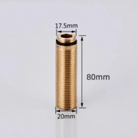 国标加长外丝直接面盆双联冷热水龙头 台盆两联龙头固定脚配件 单冷铜 直角单脚