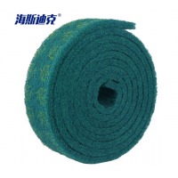 海斯迪克 工业百洁布擦拭布绿色7厘米*5.8米 强力去污打磨除锈拉丝清洁布 HKY-152