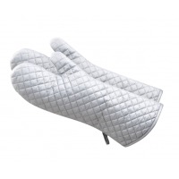 巨博（JOBO）商用隔热手套加长烘焙防烫手套2只装 耐高温烤箱劳保用