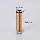 国标加长外丝直接面盆双联冷热水龙头 台盆两联龙头固定脚配件 单冷铜 直角单脚