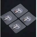 挂钩粘胶不锈钢承重不粘钩浴室无痕挂钩墙上门后厨房墙壁挂衣钩 4个装