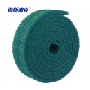 海斯迪克 工业百洁布擦拭布绿色7厘米*5.8米 强力去污打磨除锈拉丝清洁布 HKY-152