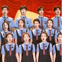 诗歌朗诵团体合唱演出服 女