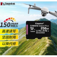 金士顿（Kingston）256GB TF（MicroSD） 存储卡 U1 A1 V10 