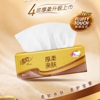 清风 抽纸 厚柔4层80抽*10包M码