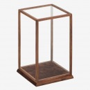 胡桃木工艺品摆件玻璃罩宝笼花瓶实木防尘透明手办收纳展示盒定制25*20*20