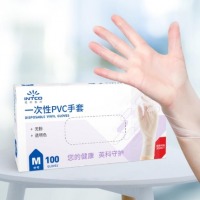 英科PVC一次性手套 透明 L码 100只装