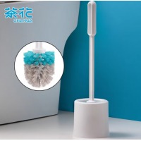 茶花 马桶刷子 清洁刷洗厕所刷子 洁厕刷套装 白色