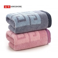 金号毛巾纯棉加厚强吸水运动面巾A类洗脸巾2条装紫/灰72*35cm115g/条