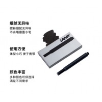LAMY凌美墨水芯 非碳素一次性墨囊 钢笔用便携式墨胆黑色T10-BK5支装