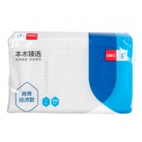 得力（deli）本木臻选系列 擦手纸1层200抽 CC1200-02 白色 20包/箱