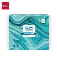 得力（deli）桔然系列 擦手纸1层200抽 CC1200-05 白色 20包/箱
