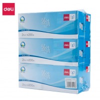 得力（deli）本木臻选系列 抽纸2层200抽 MH2200-02 白色 3盒/提