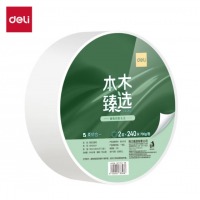 得力（deli）本木臻选系列 大盘纸2层240米 WP2240-01 白色 12卷/箱