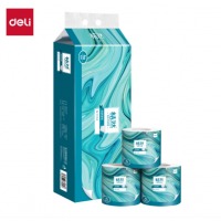 得力（deli）桔然系列 有芯卷纸4层120g WJ4120-01 白色 10卷/提