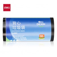得力得心LQ502-背心式垃圾袋(黑色)(30只/卷,1卷/包)