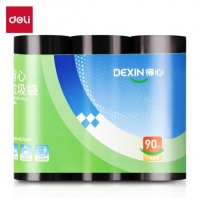 得力得心LQ503-背心式垃圾袋(黑色)(30只/卷,3卷/包)