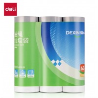 得力得心LQ506-抽绳垃圾袋(白色)(20只/卷,3卷/包)