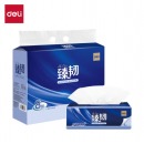 得力（deli）臻韧系列 软抽4层80抽S码 MR4080-02 白色 8包/提
