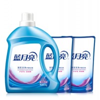 蓝月亮深层洁净洗衣液 8斤套装 薰衣草香 3kg瓶+500g*2袋装